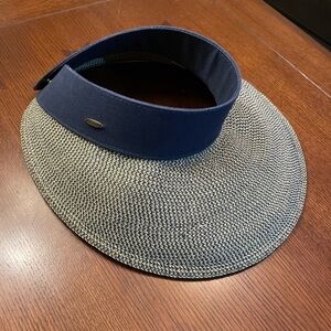 Scala Navy and Gray Women's Sun Visor